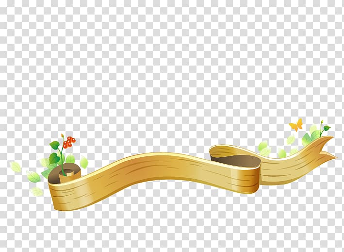 brown ribbon border, Ribbon Heart, Ribbons and grass transparent background PNG clipart