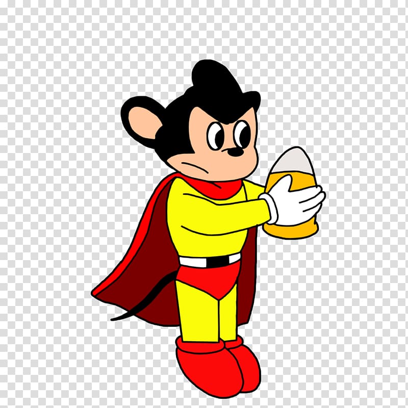 Vertebrate Cartoon Character , mighty mouse transparent background PNG clipart