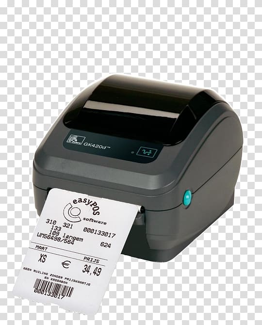 Label printer Barcode printer Zebra Technologies, Barcode Printer transparent background PNG clipart