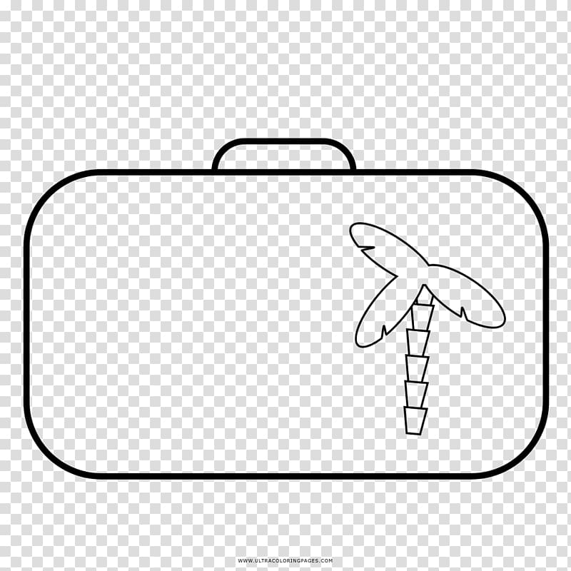 Drawing Coloring book Suitcase Mermaid coloring pages, suitcase transparent background PNG clipart