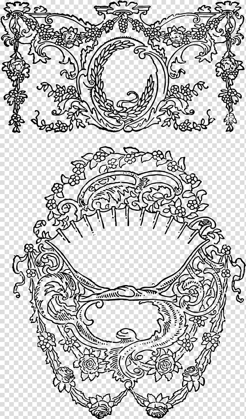 Rococo Ornament Drawing, victorian transparent background PNG clipart