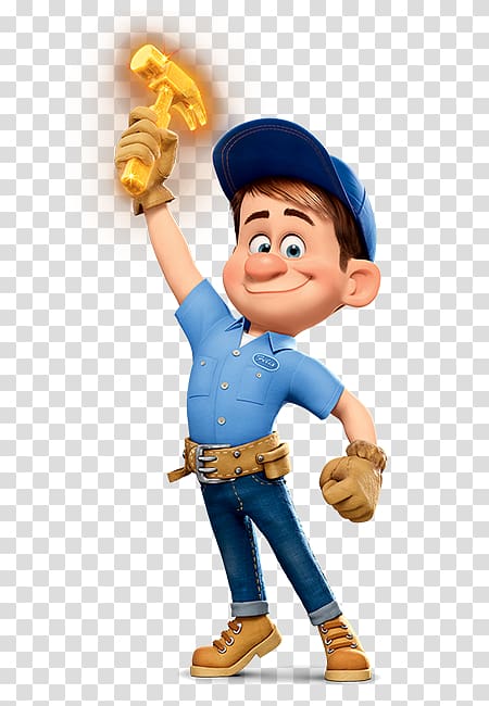 Repair man cartoon character illustration, Fix-It Felix Wreck-It Ralph  Vanellope von Schweetz Character Film, Wreck It Ralph transparent  background PNG clipart