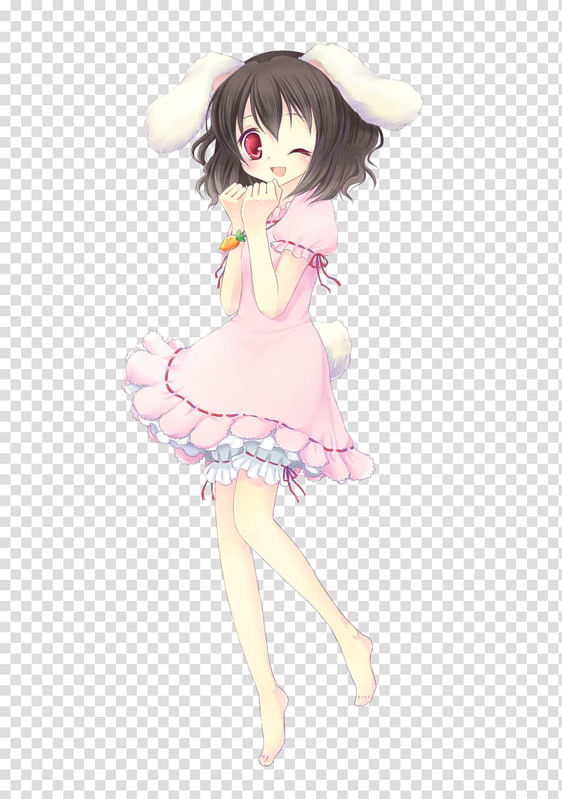 Tewi Inaba Cosplay Human hair color Brown hair, bunny ears transparent background PNG clipart