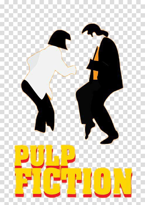 Pulp Fiction illustration, Mia Wallace Vincent Vega T-shirt Dance Film poster, Creative poster, Pulp Fiction, dancing transparent background PNG clipart