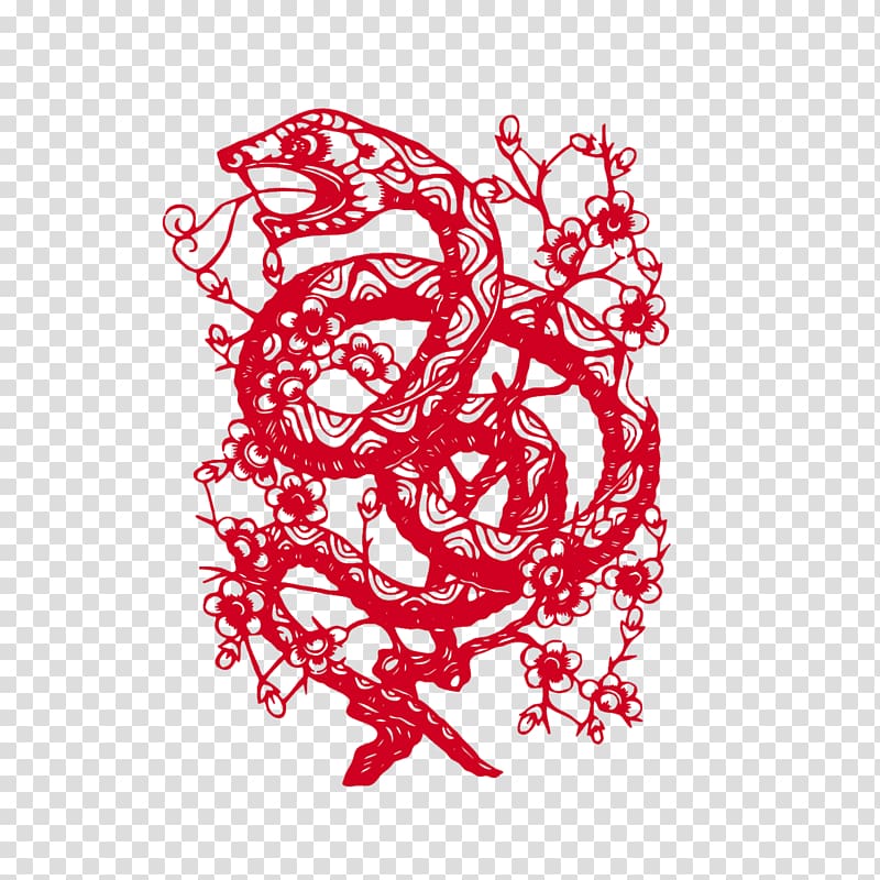 Snake Chinese zodiac Chinese New Year Monkey, Snake element transparent background PNG clipart