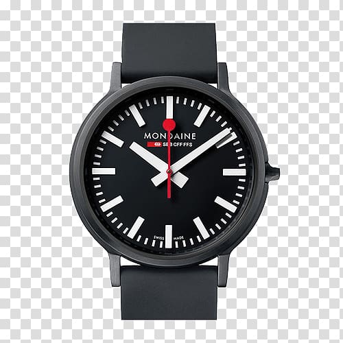Rail transport Mondaine Watch Ltd. Swiss made Swiss Federal Railways, SBB frosted stainless steel watches transparent background PNG clipart