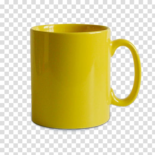Mug Coffee cup Yellow Tableware Ceramic, mug coffee transparent background PNG clipart