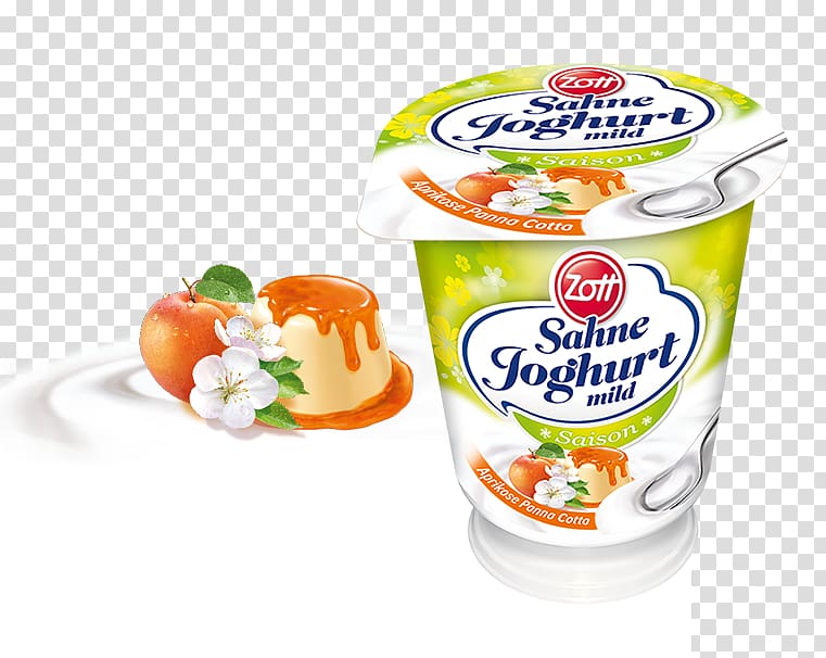 Cream Vegetarian cuisine Zott Panna cotta Dairy Products, panna cotta transparent background PNG clipart