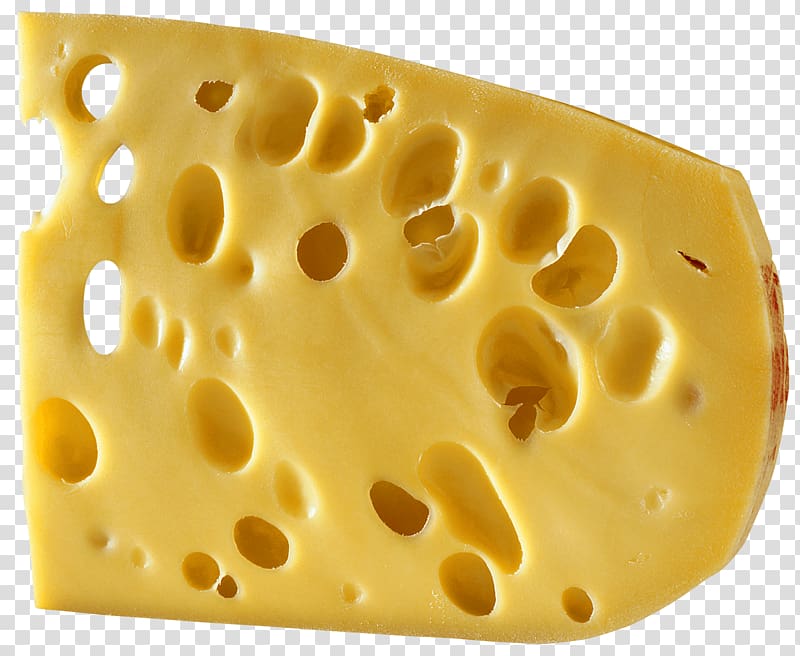 Swiss cheese, Cheese Gruyere Slice transparent background PNG clipart