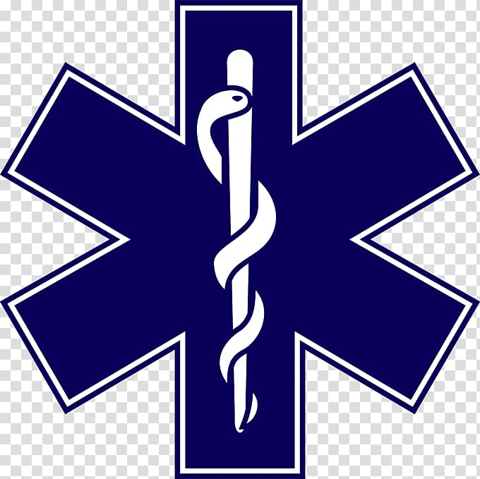 Star of Life Emergency medical technician Emergency medical services Paramedic Decal, firefighter transparent background PNG clipart