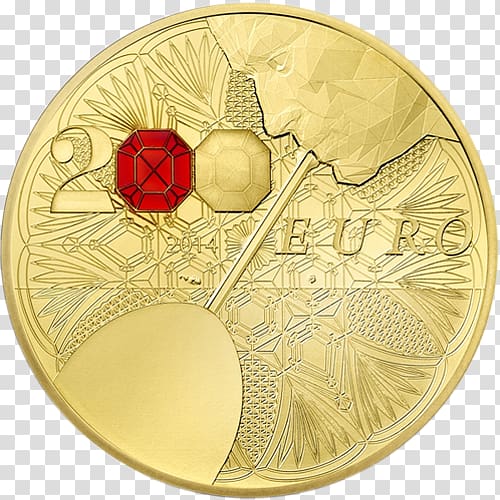 Monnaie de Paris Coin Baccarat Gold Numismatics, 200 euro transparent background PNG clipart