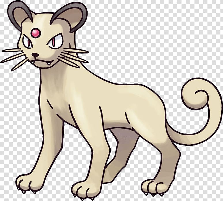 white cat illustration, Persian Pokemon transparent background PNG clipart