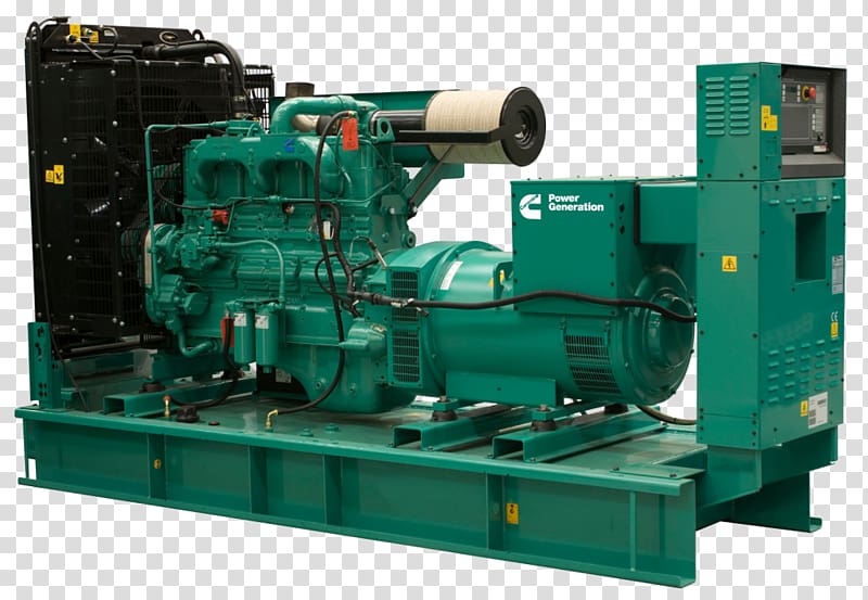 Diesel generator Cummins Electric generator Power station Engine-generator, energy transparent background PNG clipart
