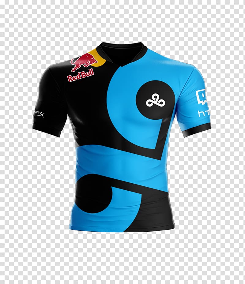 Red Bull Cloud9 Energy drink Jersey North America League of Legends Championship Series, red bull transparent background PNG clipart