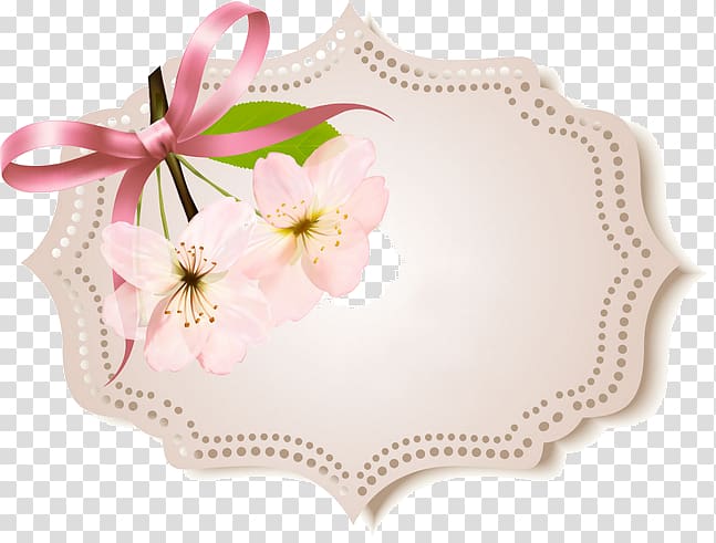 Label Sticker Graphic design Petal, Name Tag floral transparent background PNG clipart
