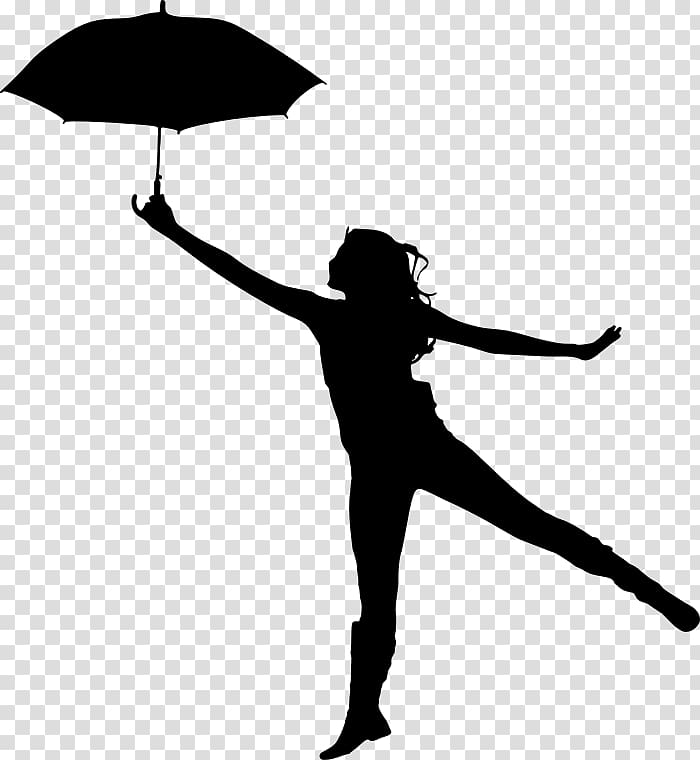 Umbrella Silhouette , umbrella girl transparent background PNG clipart