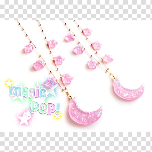 Necklace Earring Charms & Pendants Body Jewellery, Pink Moon transparent background PNG clipart