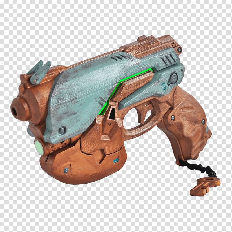 Gun D.Va Overwatch Firearm Pistol, hand-painted chain transparent background PNG clipart