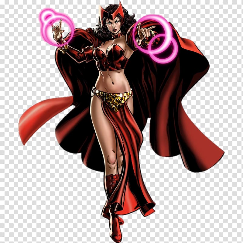 Wanda Maximoff Marvel: Avengers Alliance Quicksilver Magneto Marvel Cinematic Universe, Scarlet Witch transparent background PNG clipart