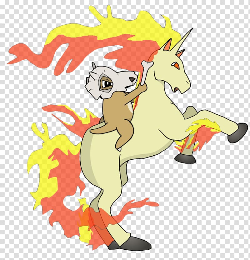 Pokémon X and Y Rapidash Pikachu Cubone, Rapidash transparent background PNG clipart