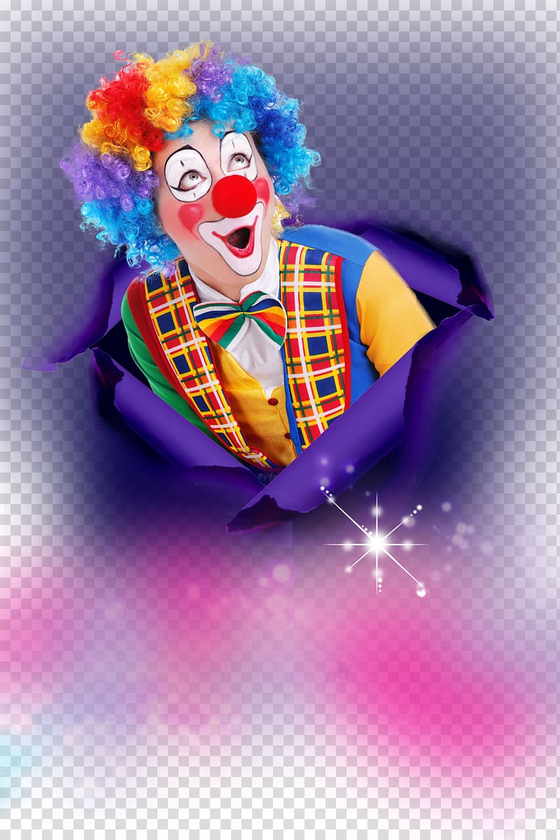 Clown Circus YouTube, Circus clown color material transparent background PNG clipart