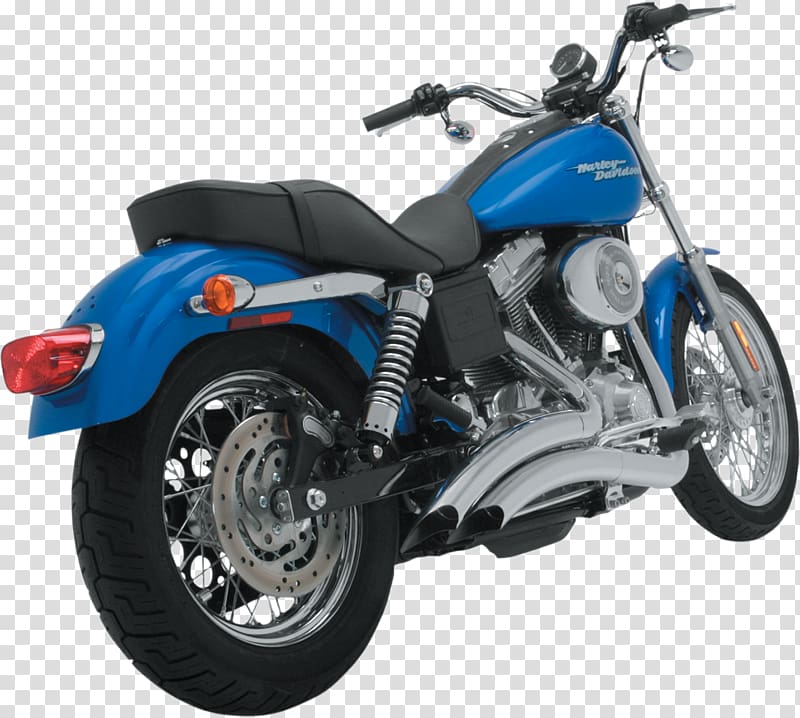 Exhaust system Harley-Davidson Super Glide Motorcycle Scooter, fat boy transparent background PNG clipart