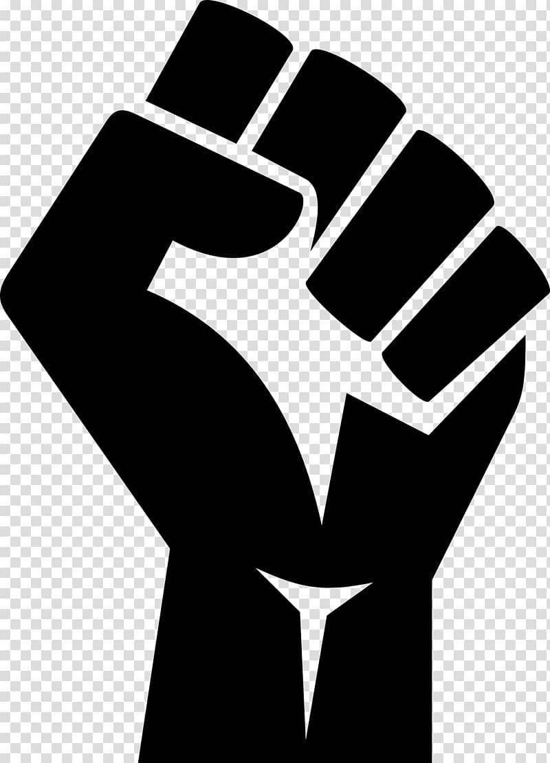 hand illustration, Raised fist Black Power , raise transparent background PNG clipart