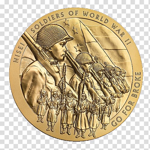 United States Coin 442nd Infantry Regiment Britannia Congressional Gold Medal, united states transparent background PNG clipart