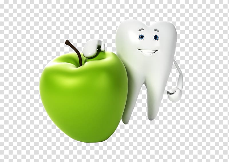 Human tooth Oral hygiene Dentistry Tooth decay, Green Apple transparent background PNG clipart
