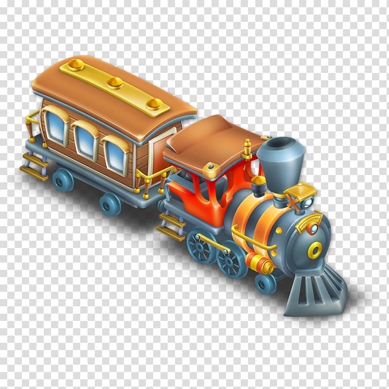 Train station Hay Day Rail transport Railroad car, stage transparent background PNG clipart