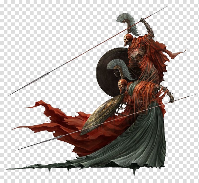 Fantasy Model sheet Illustration, Simple Red Skeleton Warrior transparent background PNG clipart