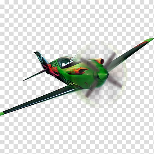 Dusty Crophopper Airplane Ripslinger Cars , Green aircraft transparent background PNG clipart