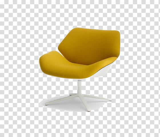Chair Armrest Quasi Couch Plastic, Yellow comfortably furnished lounge chair transparent background PNG clipart