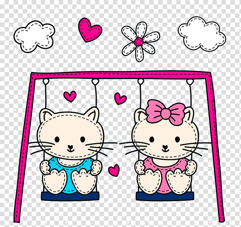 Hello Kitty Cat Odia language, Sit swing cats transparent background PNG clipart