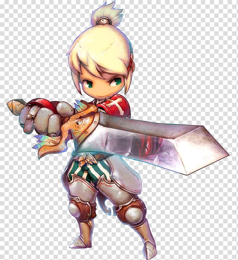 Dragonica Character Drawing Model sheet Video game, The cartoon version of Swordsman transparent background PNG clipart