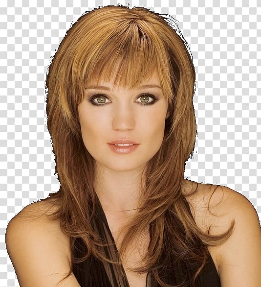Jennifer Hof Feathered hair Blond Bangs Brown hair, entertainment transparent background PNG clipart