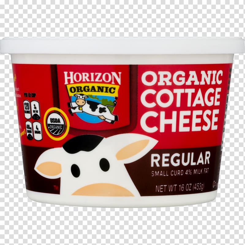 Cream Milk Organic food Cottage Cheese Horizon Organic, curd transparent background PNG clipart