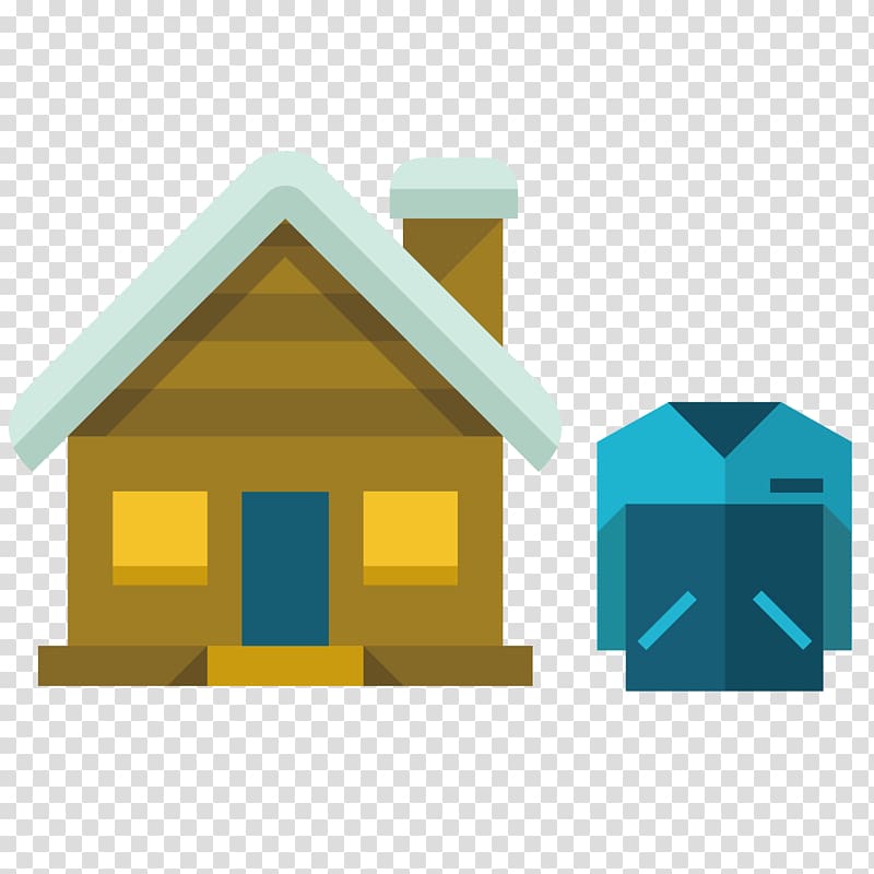 House Euclidean Architecture, Cabin house and clothes material transparent background PNG clipart