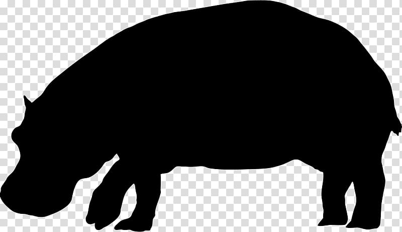 Pig Hippopotamus Silhouette , Hippo Fiona transparent background PNG clipart