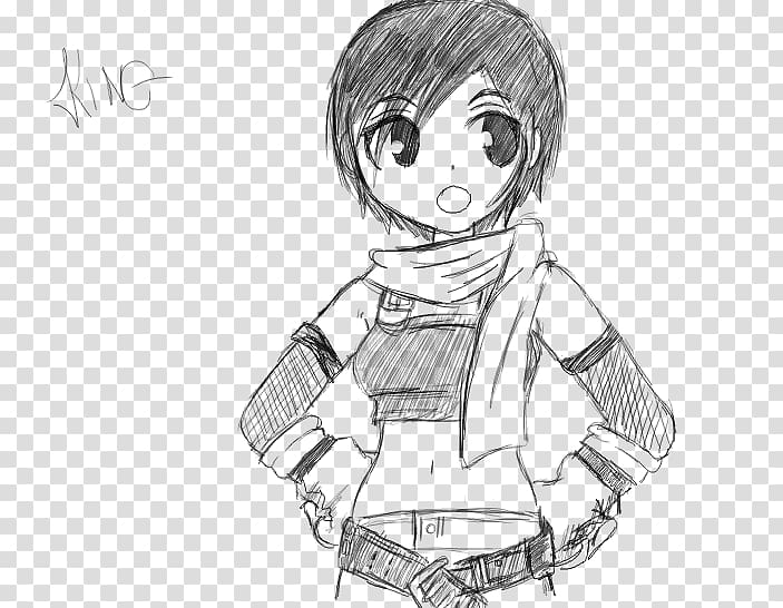 Line art Sketch, yuffie kingdom hearts transparent background PNG clipart