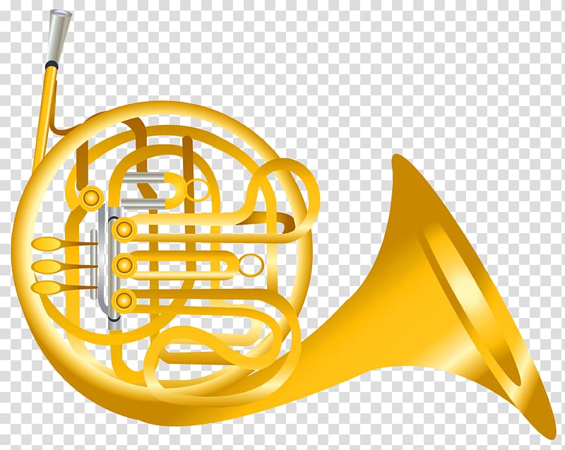 brown French horn illustration, French horn , French Horn transparent background PNG clipart