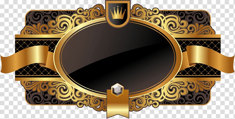 golden noble badge transparent background PNG clipart