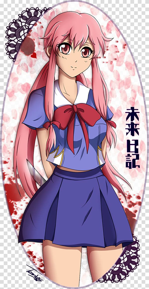 Yuno Gasai Anime Character Future Diary Mangaka, Anime transparent background PNG clipart