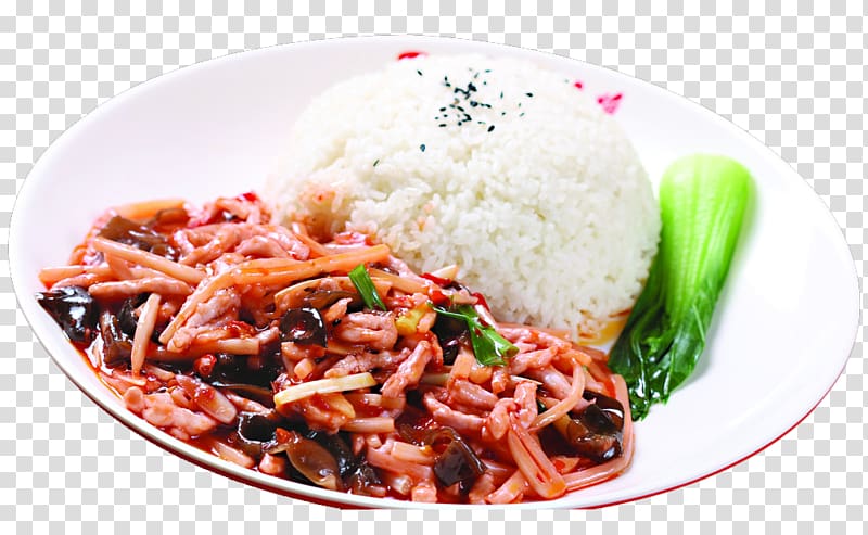 Hayashi rice Kung Pao chicken Sichuan cuisine Pepper steak Fried rice, Fish-flavored pork rice bowl transparent background PNG clipart