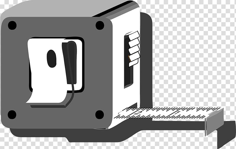 gray trailer illustration, Modern Measuring Tape transparent background PNG clipart