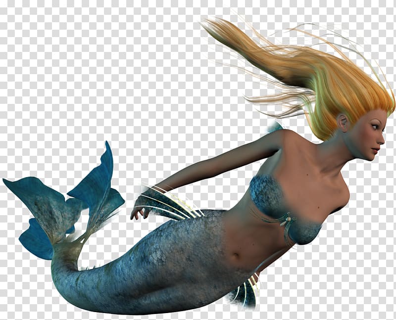 Mermaid Rusalka , realistic transparent background PNG clipart