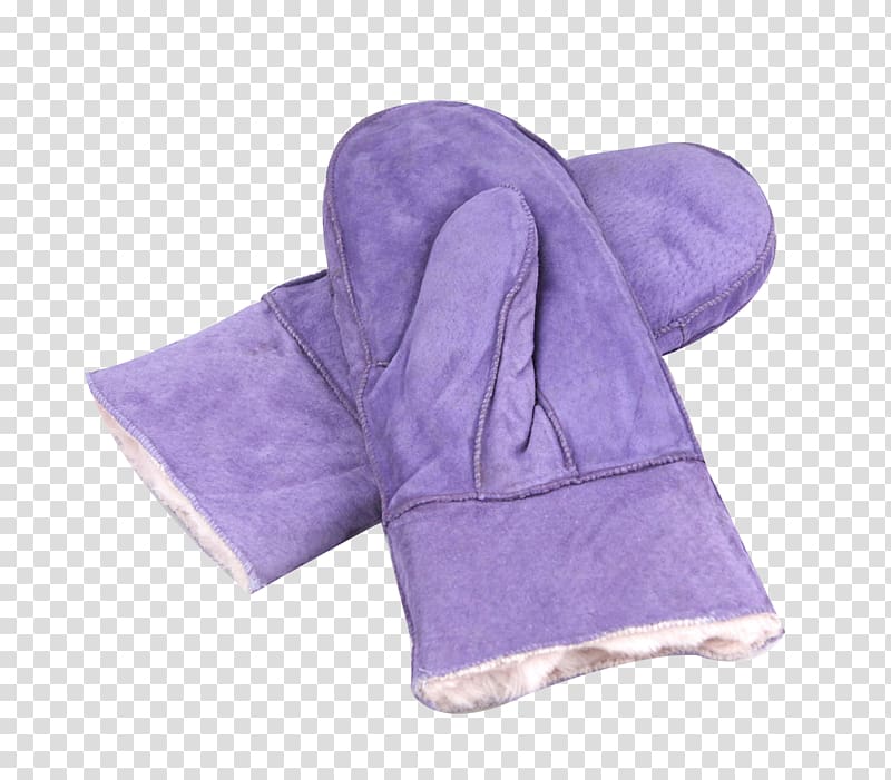 Glove Purple Google s, Purple warm gloves transparent background PNG clipart