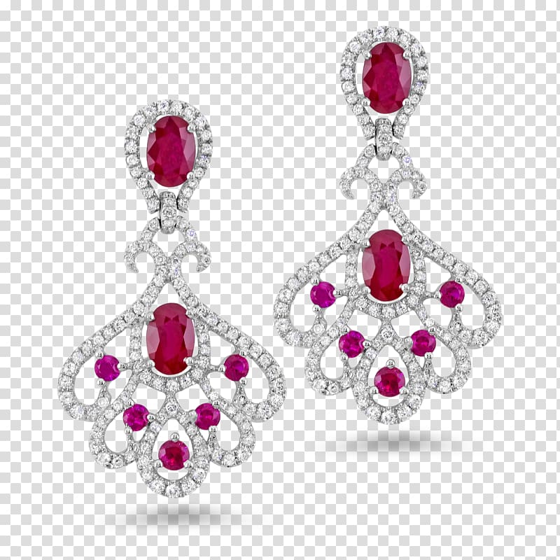 Earring Diamond Ruby Jewellery Necklace, Jewellery transparent background PNG clipart