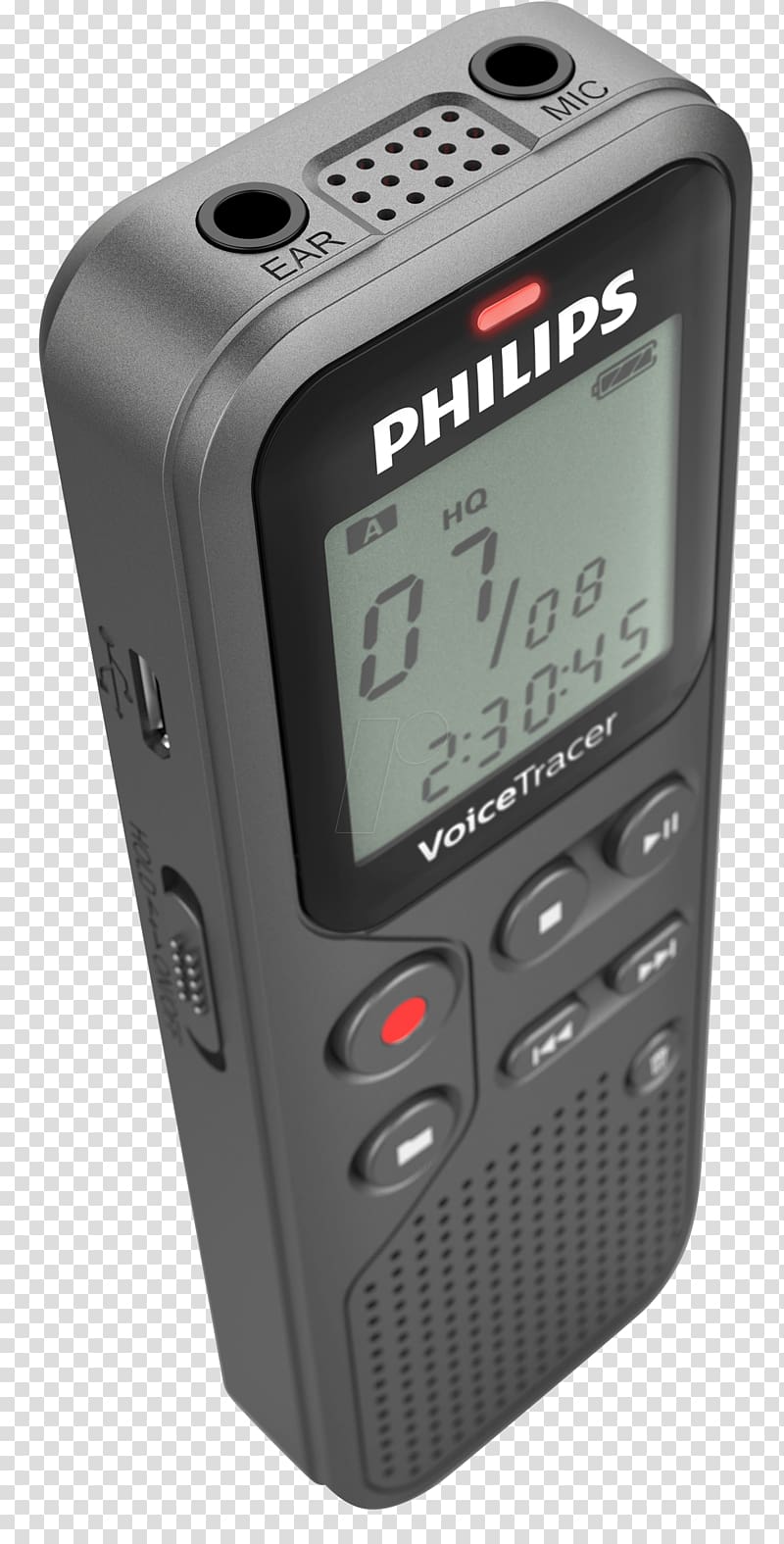 Philips Voice Tracer DVT2510 Dictation machine Electronics Accessory, transparent background PNG clipart