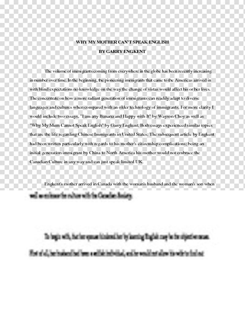 Essay Mother Argumentative English Language, speak english transparent background PNG clipart